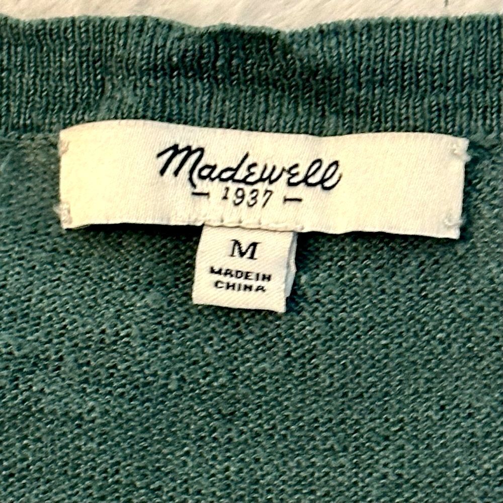 Madewell Interlude Linen Oversized Cap Sleeve Sweater Top Sz M - Picture 4 of 6